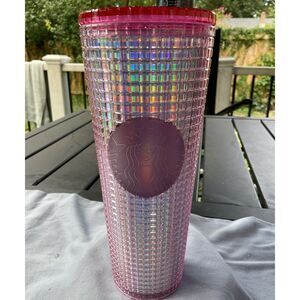 Starbucks Gradient Bubblegum Pink Silver Iridescent Tumbler